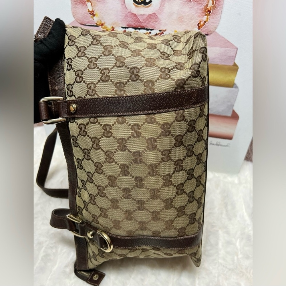 Gucci Beige Brown GG Canvas Tote - Picture 5 of 12